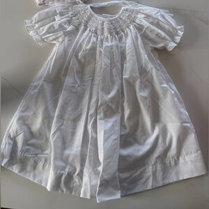 Petit Ami Smocked Bishop Gown and bonnet